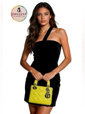 31-26 Preloved Christian Dior Lady Dior Mini Bag (Limited/Seasonal) - Full Set